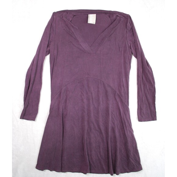 Anthropologie DOLAN Left Coast Plum Purple Long Sleeve V-Neck Dress Size S - Picture 1 of 6